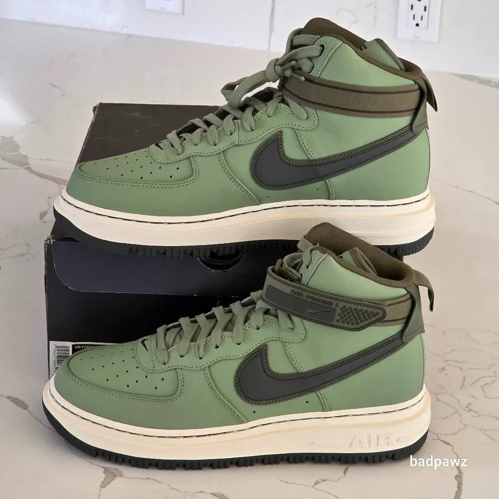 NEW - Men’s 11 🔥 Nike Air Force 1 High Boots 'Oil Green' DA0418-300 - Picture 2 of 12